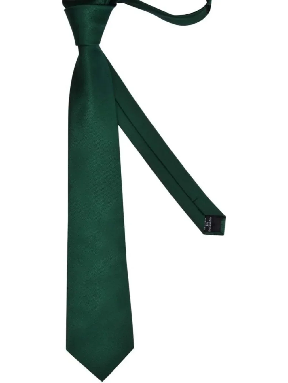 Men's Olive Solid Twill Textured Woven Silk Formal Necktie For Wedding Dress